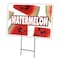 Signmission Watermelon Yard Sign & Stake outdoor plastic coroplast window, C-1216 Watermelon C-1216 Watermelon - alternate 1